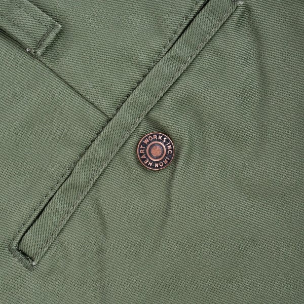 IH-721-OLV 9oz Mercerised Cotton Chino Olive - 8