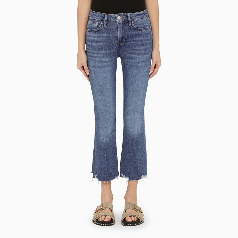 Blue denim cropped jeans - 1