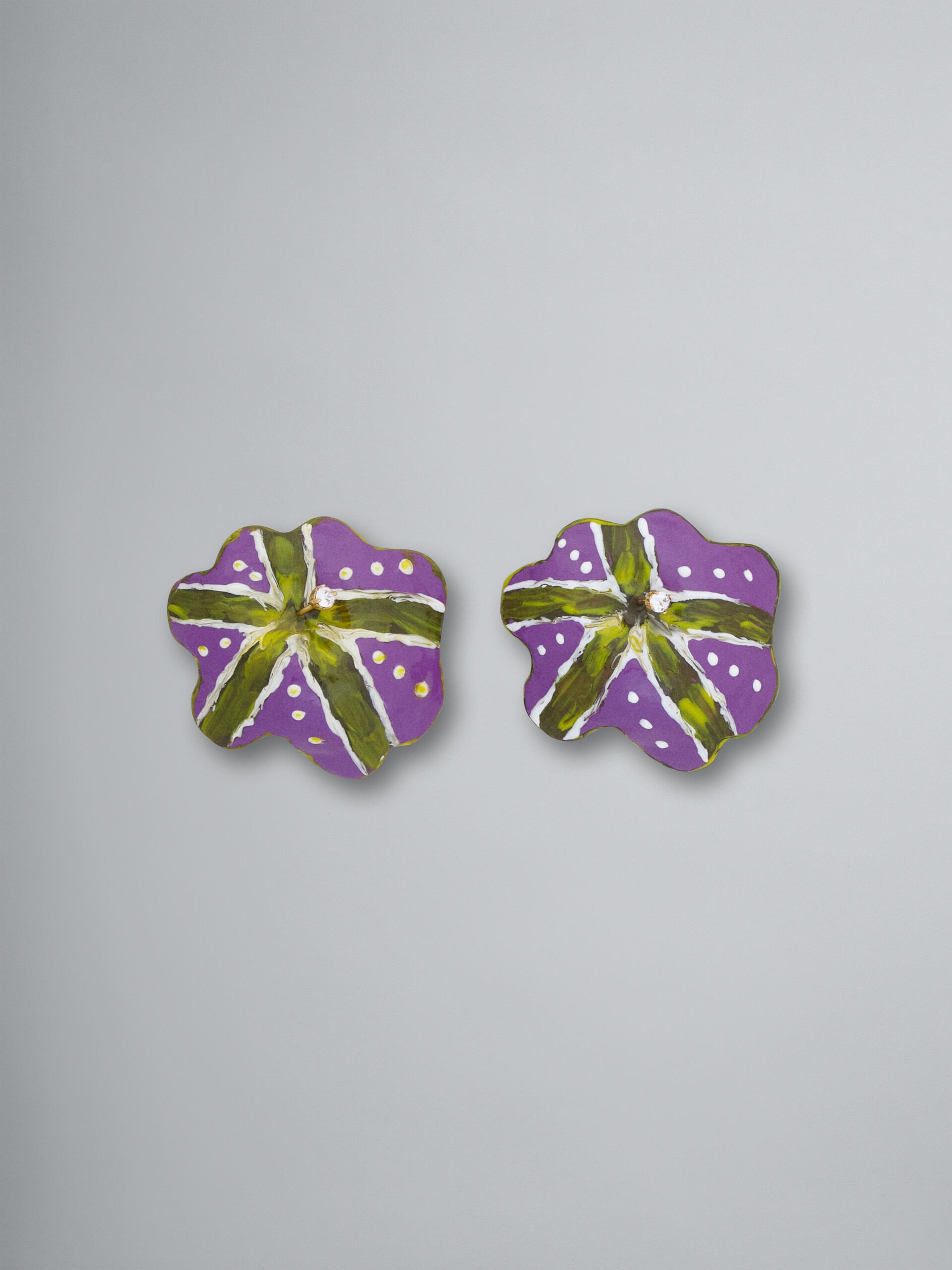 BRASS FLOWER FLORA CLIP-ON EARRINGS - 1