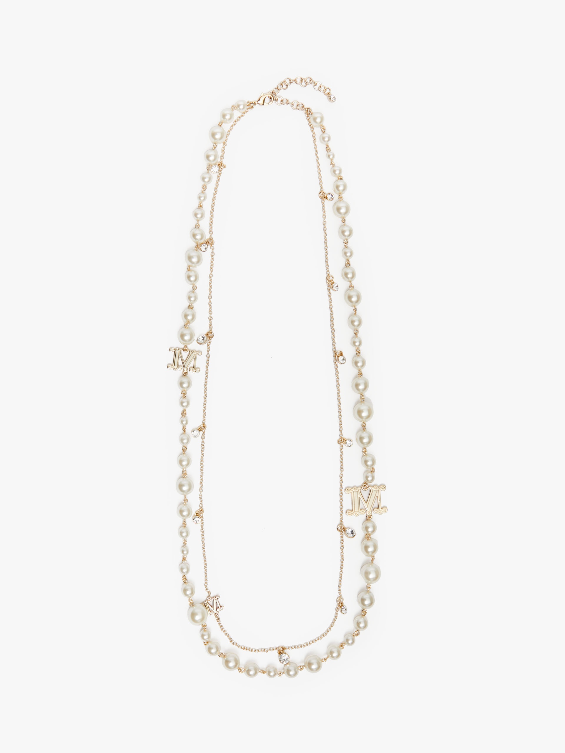 Double-strand necklace with pearls - 1
