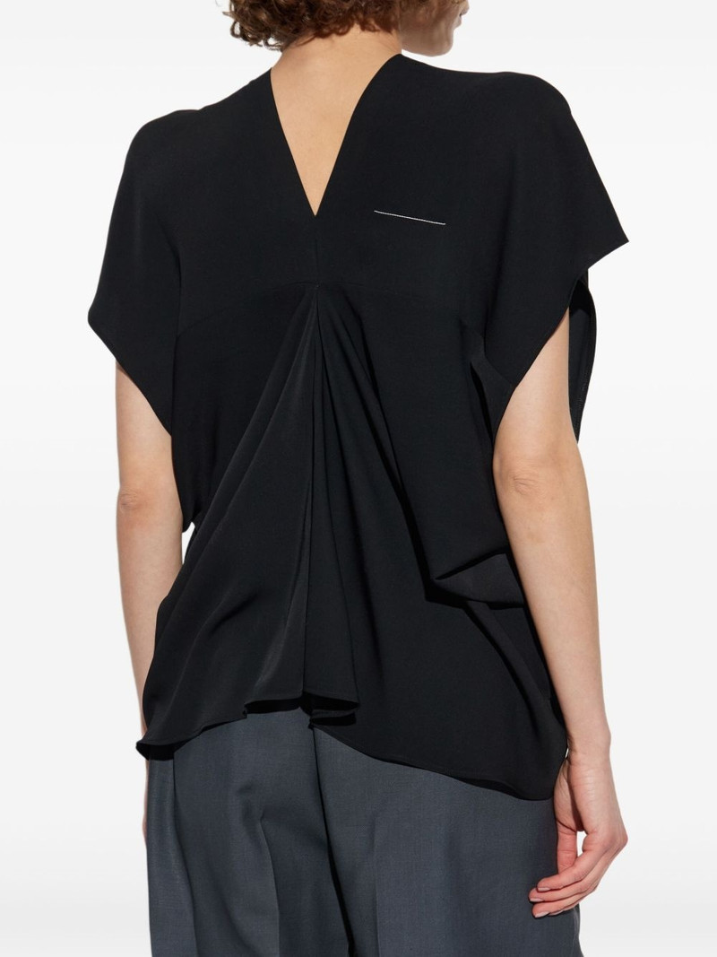 draped V-neck blouse 4