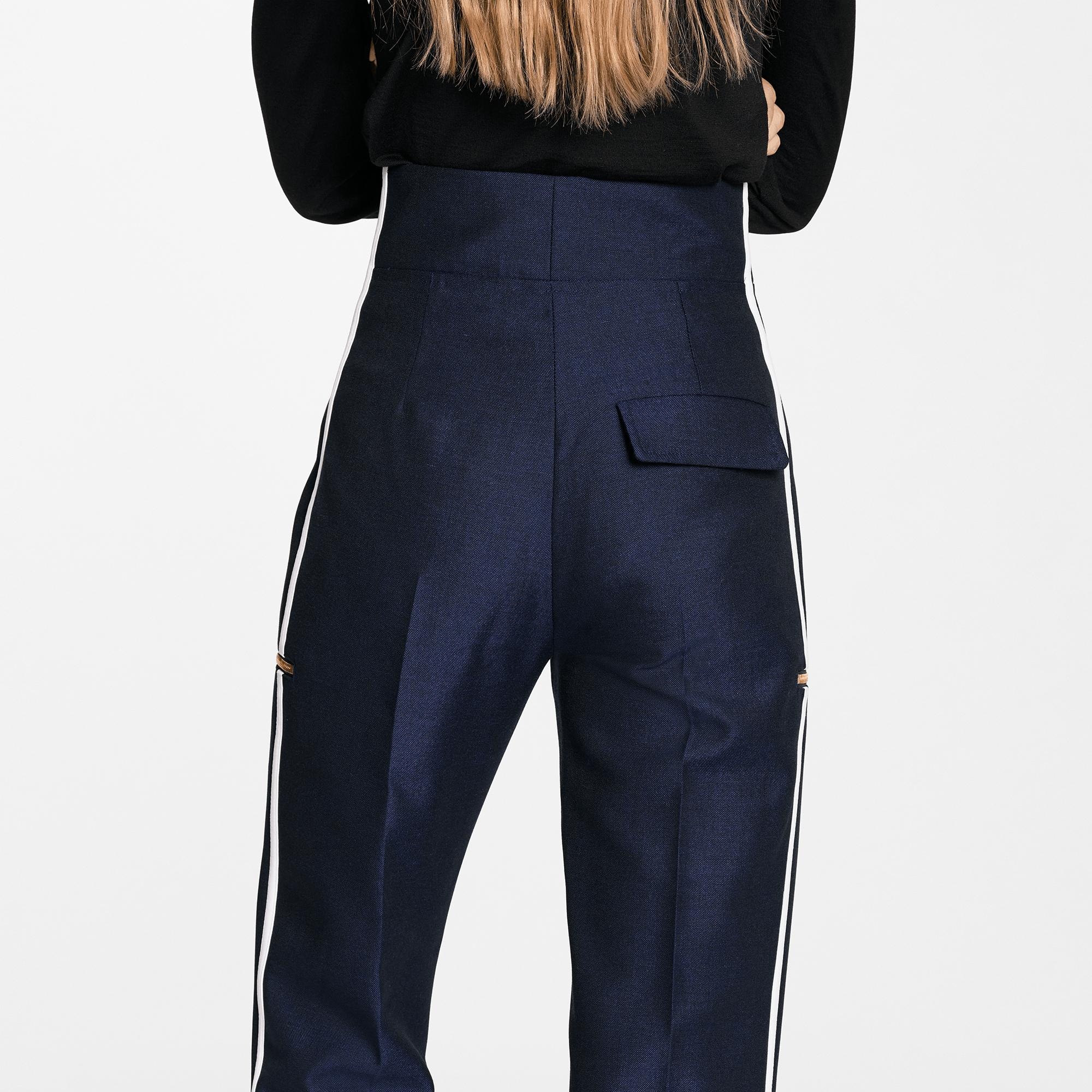 Contrast Seam Mohair Pants - 5