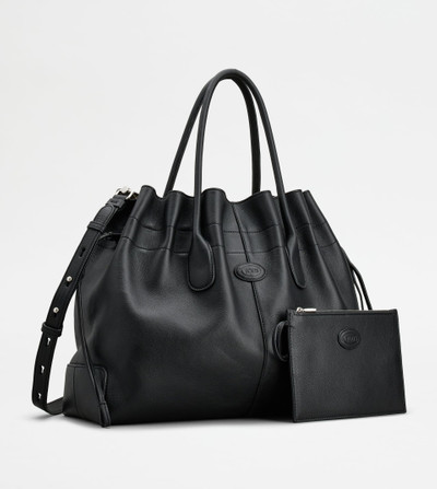 Tod's TOD'S DI BAG IN LEATHER MEDIUM WITH DRAWSTRING - BLACK outlook